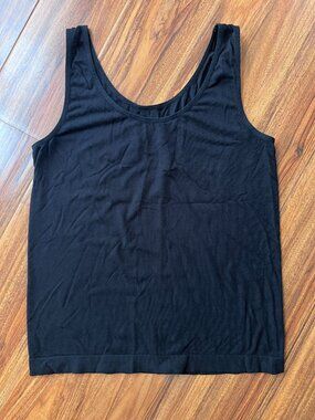 BODY Viscose Blend Scoop Seamless Layering Tank Black L